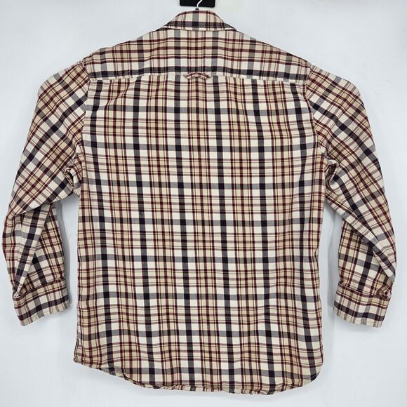 Pendleton Shirt Mens Medium White Maroon Plaid Button Down Long‎ Sleeve Surf M - Picture 4 of 10
